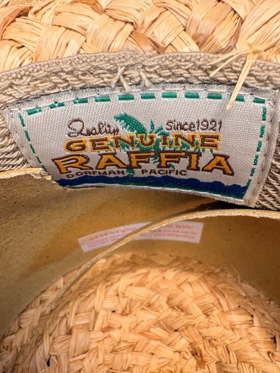Dorfman Pacific Unisex Natural Straw Hat W/Brown Band Genuine Raffia main image 6